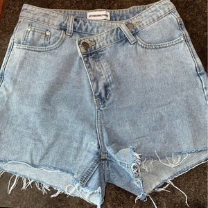 Women’s denim shorts.